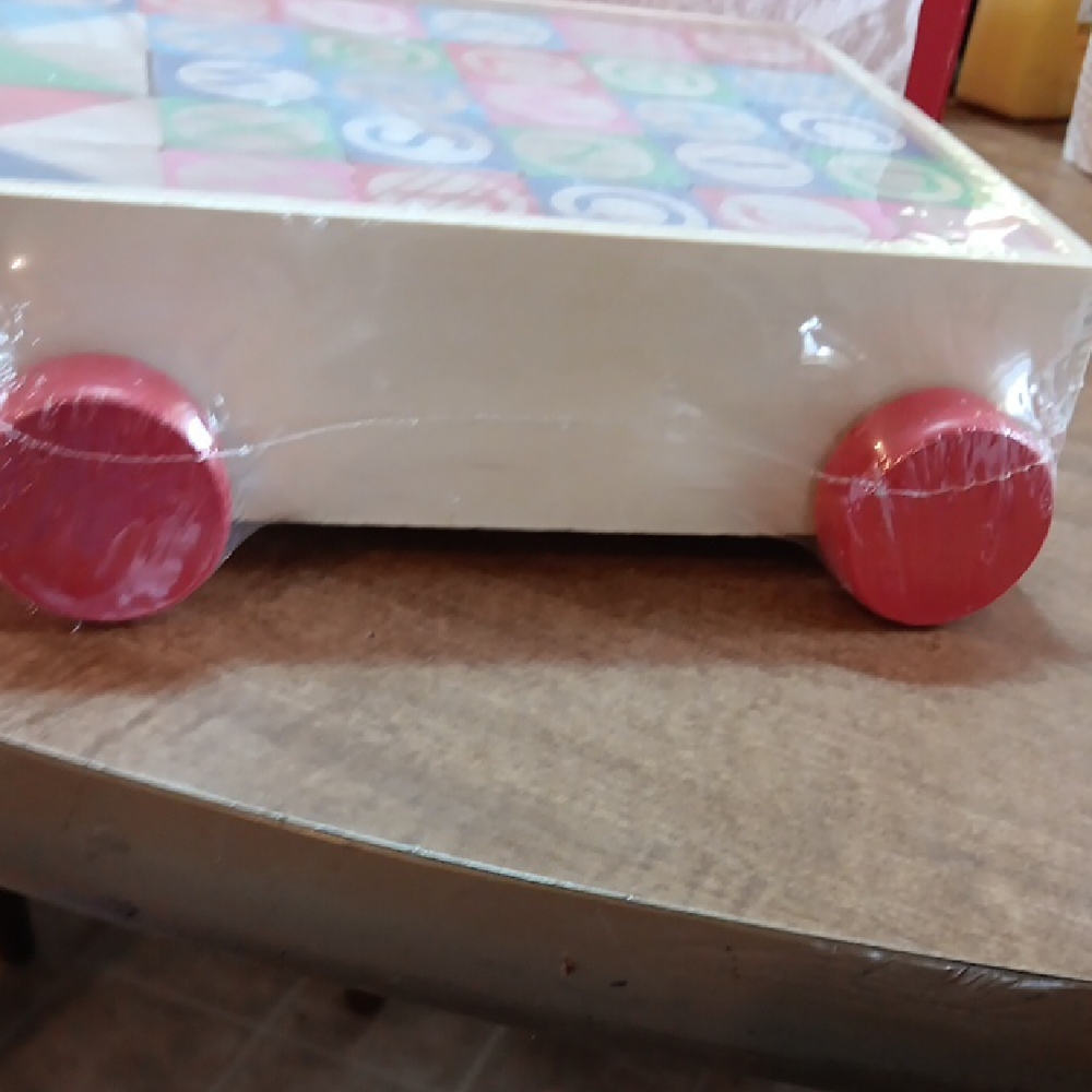 Red and Cream Building Blocks Set for Creative Play
